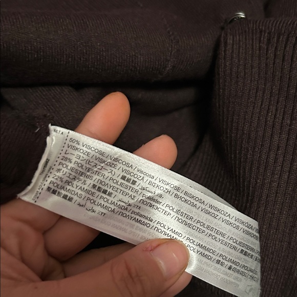 MANGO CROSS-OVER CARDIGAN WITH JEWEL BUTTON BROWN SIZE L - Picture 6 of 6